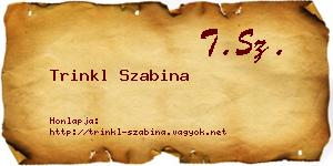 Trinkl Szabina névjegykártya