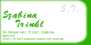 szabina trinkl business card